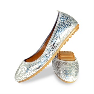 Rollbab Silver Amarus Kadın Babet Ayakkabı